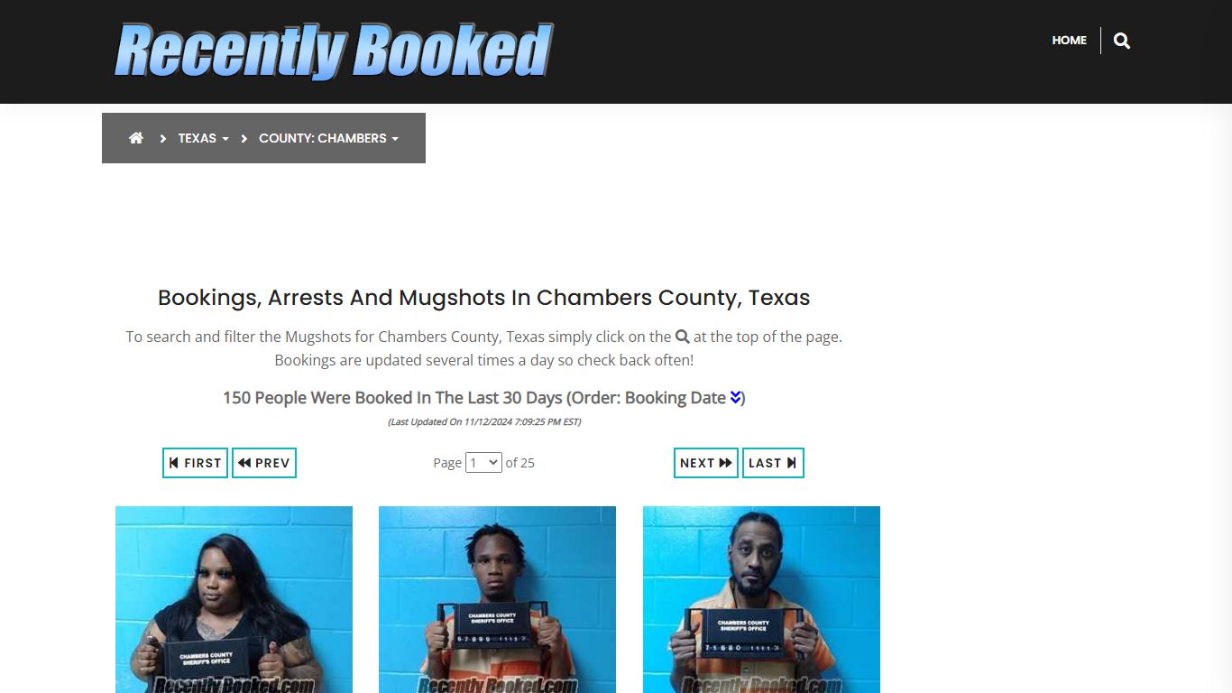 Bookings, Arrests and Mugshots in Chambers County, Texas - Recently Booked