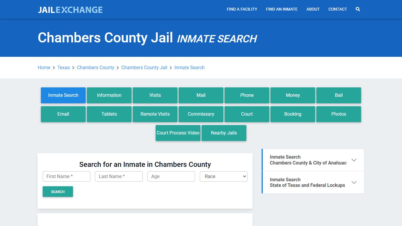 Chambers County Jail, TX Inmate Search: Roster & Mugshots